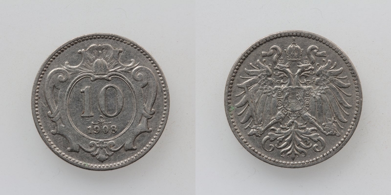 Österreich/Ungarn Franz Joseph I. 10 Heller 1908