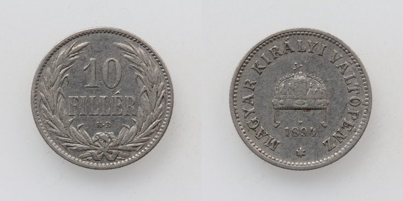 Österreich/Ungarn Franz Joseph I. 10 Filler 1894 KB