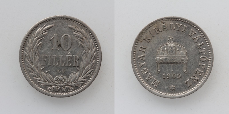 Österreich/Ungarn Franz Joseph I. 10 Filler 1909 KB