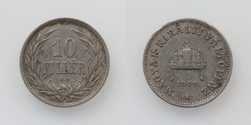 Österreich/Ungarn Franz Joseph I. 10 Filler 1909 KB