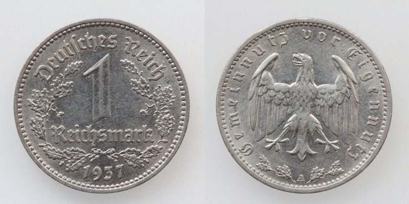 Deutsches Reich 1 Reichsmark 1937 A