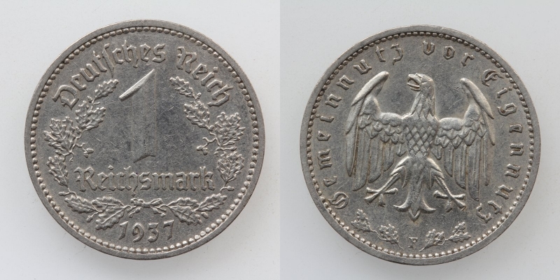 Deutsches Reich 1 Reichsmark 1937 F