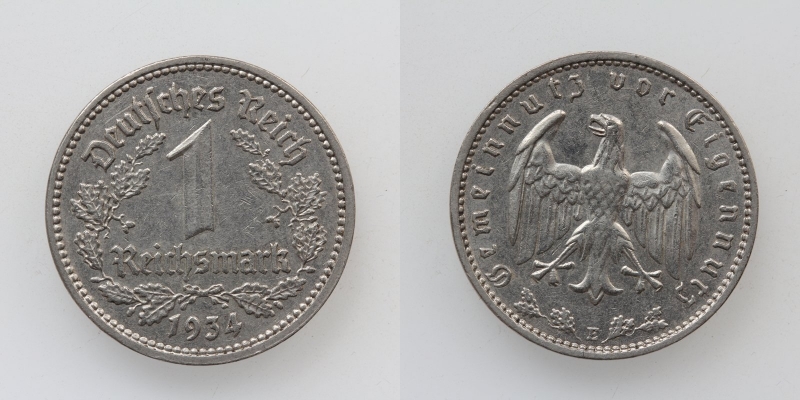 Deutsches Reich 1 Reichsmark 1934 E