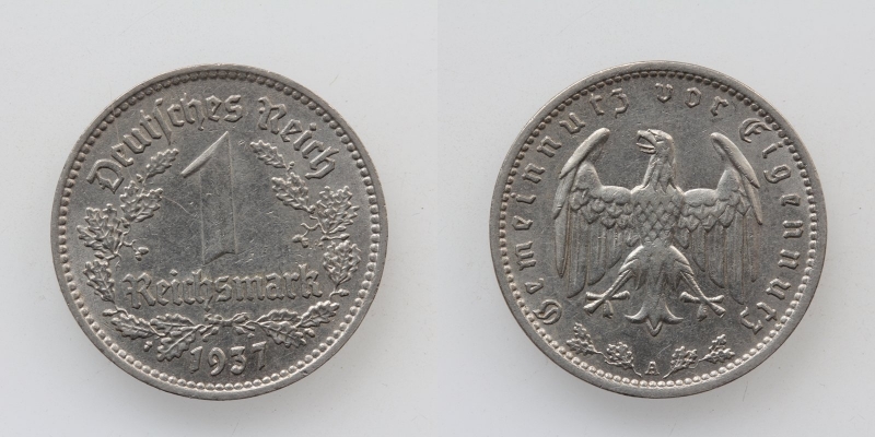 Deutsches Reich 1 Reichsmark 1937 A