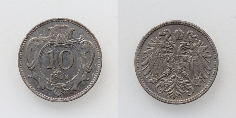 Österreich/Ungarn Franz Joseph I. 10 Heller 1908