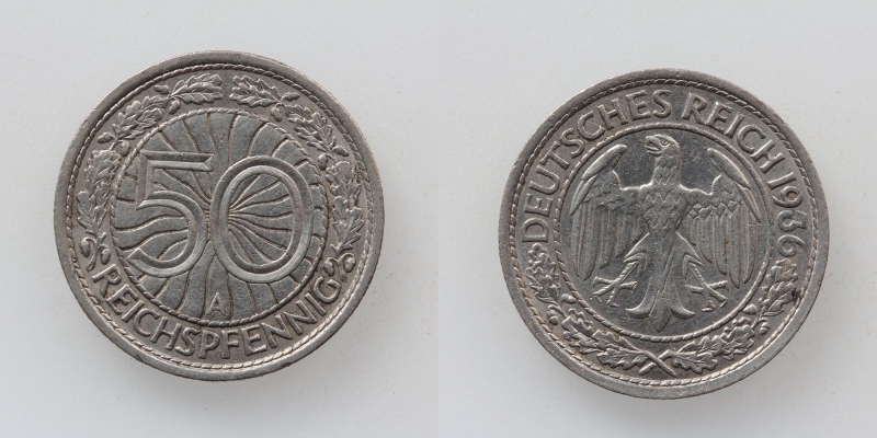 Deutsches Reich 50 Reichspfennig 1936 A