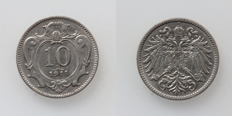 Österreich/Ungarn Franz Joseph I. 10 Heller 1911