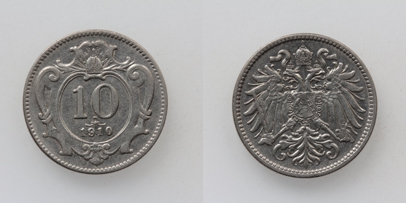 Österreich/Ungarn Franz Joseph I. 10 Heller 1910