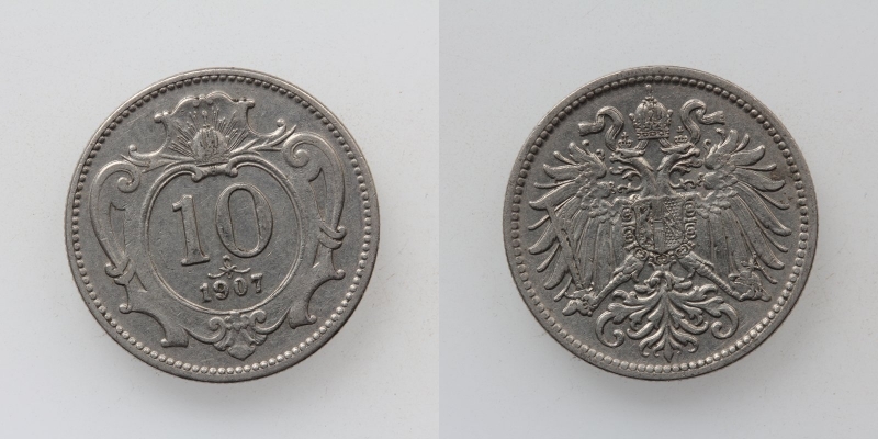 Österreich/Ungarn Franz Joseph I. 10 Heller 1907