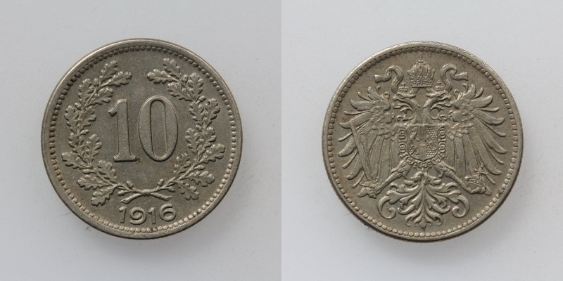 Österreich/Ungarn Franz Joseph I. 10 Heller 1916