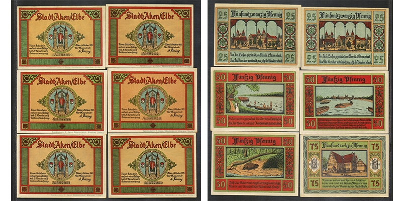 Sachsen-Anhalt Notgeld Aken Elbe 1921