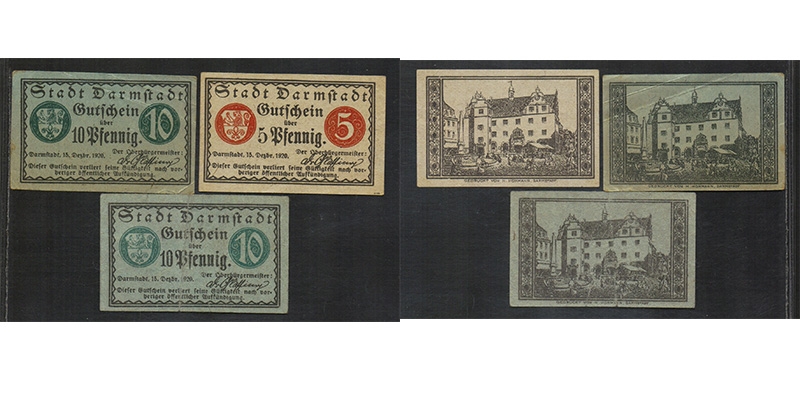 Hessen Gutschein Stadt Darmstadt 1920