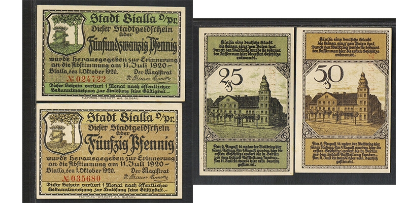Ost- & Westpreussen Notgeld Bialla 1920