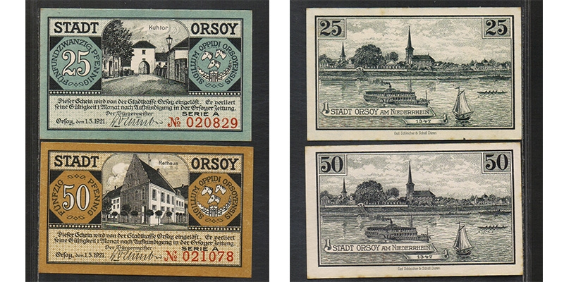 Nordrhein-Westfalen Notgeld Orsoy 1921