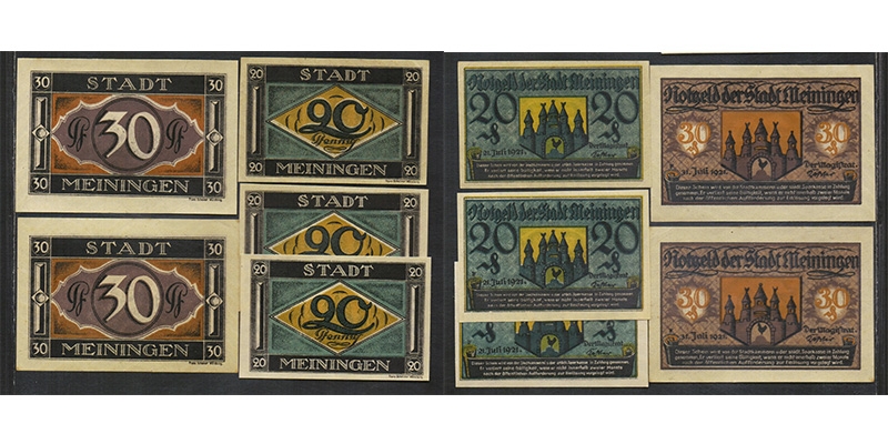 Thüringen Notgeld Meiningen 1921