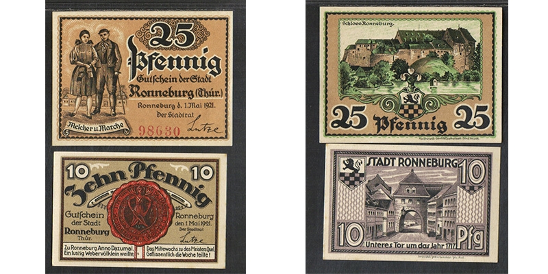 Thüringen Notgeld Ronneburg 1921