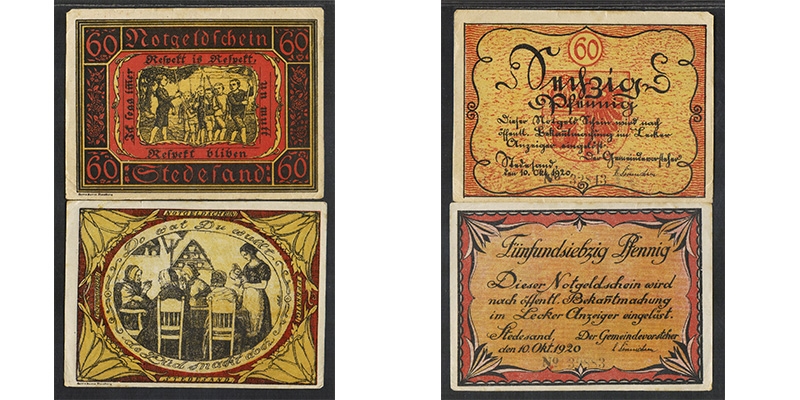 Schleswig-Holstein Notgeld Stedesand 1920