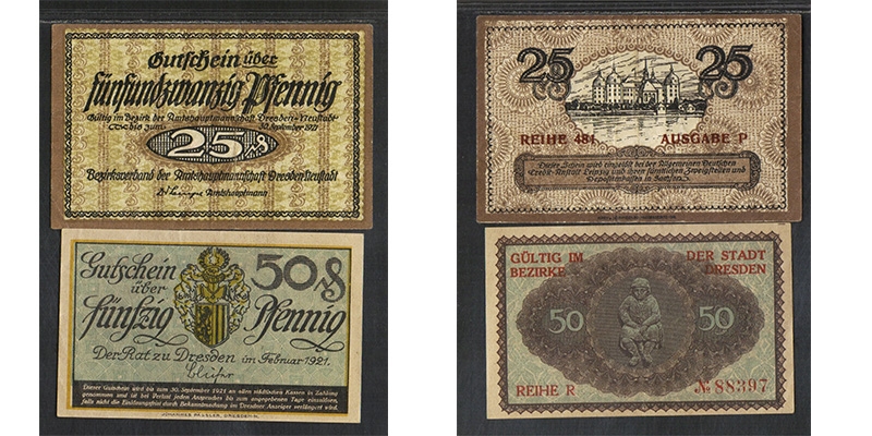 Sachsen Notgeld Dresden 1921