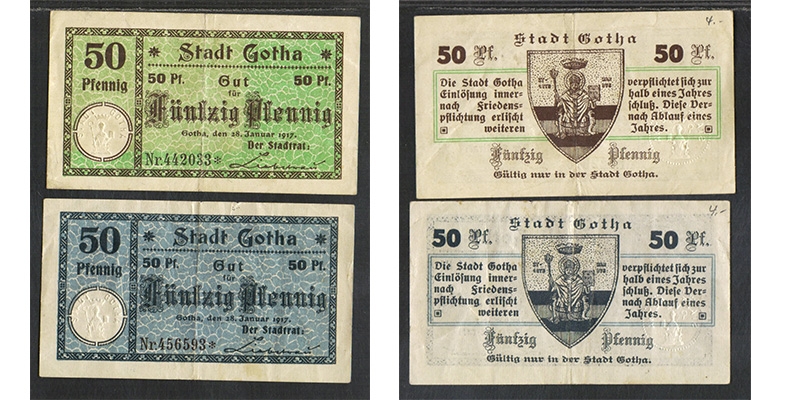 Thüringen Notgeld Gotha 1917