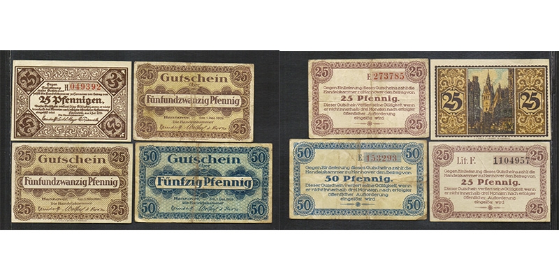 Niedersachsen Notgeld Hannover 1919/21