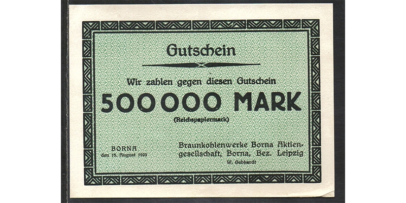 Sachsen 500 000 Mark 1923 Borna