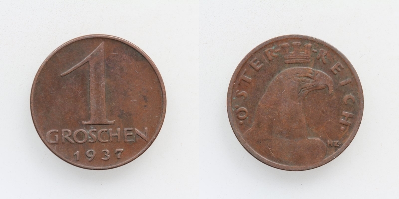 Österreich 1. Republik 1 Groschen 1937