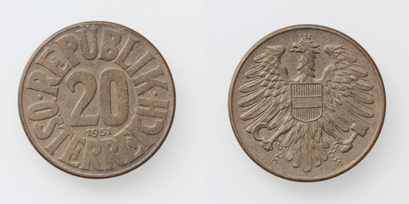 Österreich 2. Republik 20 Groschen 1951