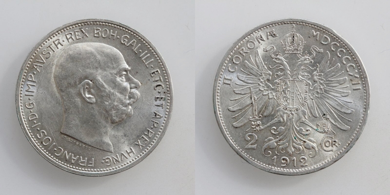 Österreich/Ungarn Franz Joseph I. 2 Kronen 1912