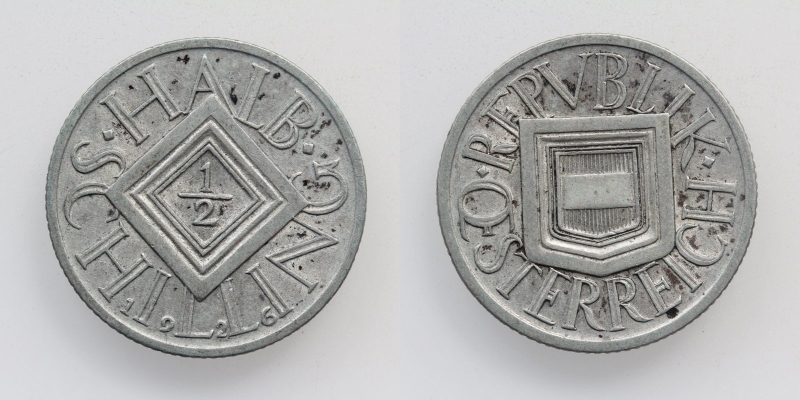 Österreich 1. Republik 1/2 Schilling 1926 Silber