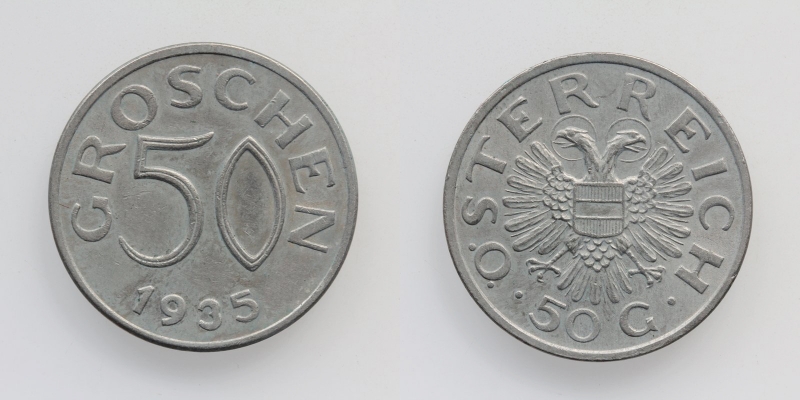 Österreich 1. Republik 50 Groschen 1935