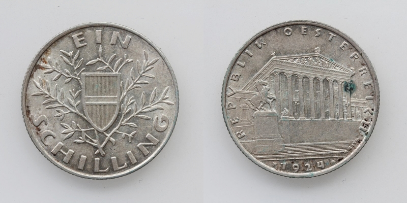 Österreich 1. Republik Ein Schilling 1924 Silber