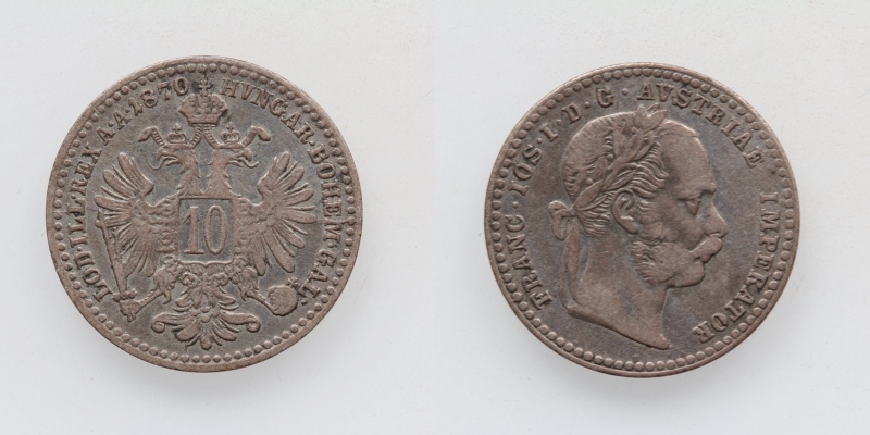 Österreich/Ungarn Franz Joseph I. 10 Kreuzer 1870