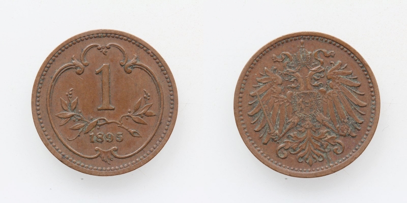 Österreich-Ungarn Franz Joseph I. 1 Heller 1895