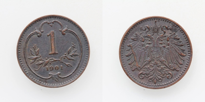 Österreich-Ungarn Franz Joseph I. 1 Heller 1901