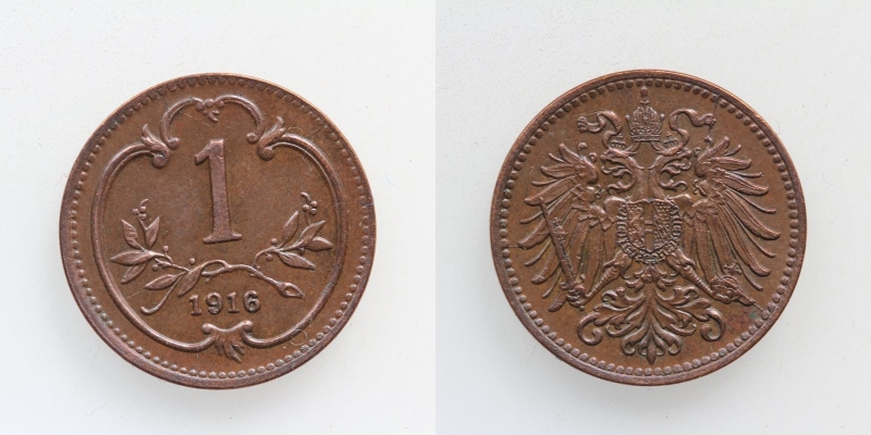 Österreich-Ungarn Franz Joseph I. 1 Heller 1916