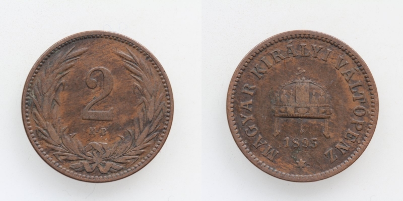 Österreich-Ungarn Franz Joseph I. 2 Filler 1895 KB Kremnitz