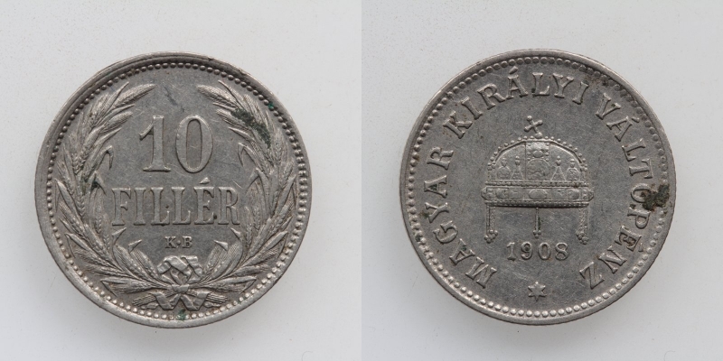 Österreich-Ungarn Franz Joseph I. 10 Filler 1908 KB Kremnitz