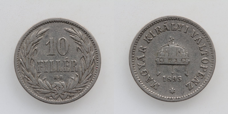 Österreich-Ungarn Franz Joseph I. 10 Filler 1895 KB Kremnitz