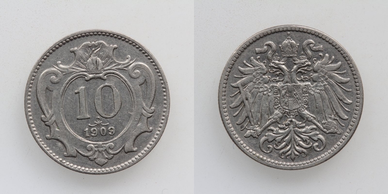 Österreich-Ungarn Franz Joseph I. 10 Heller 1909