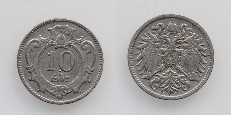 Österreich-Ungarn Franz Joseph I. 10 Heller 1907