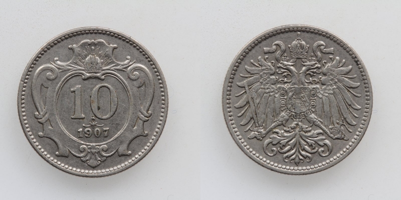 Österreich-Ungarn Franz Joseph I. 10 Heller 1907