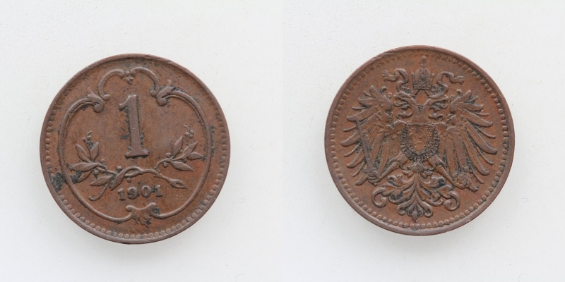 Österreich-Ungarn Franz Joseph I. 1 Heller 1901