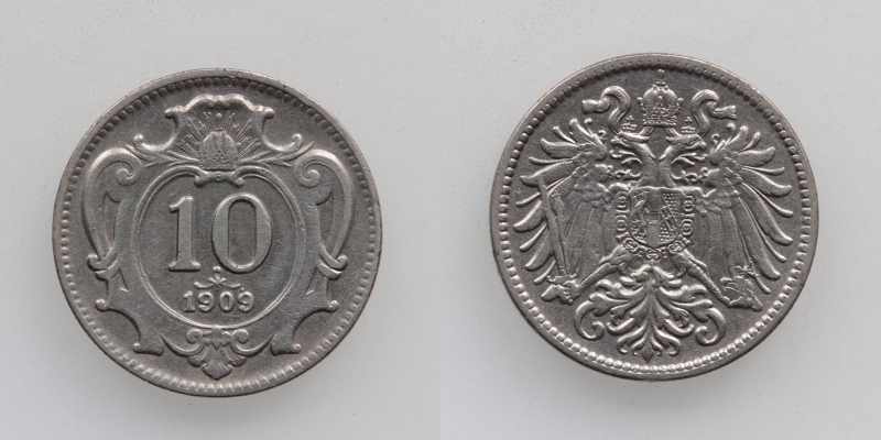 Österreich-Ungarn Franz Joseph I. 10 Heller 1909