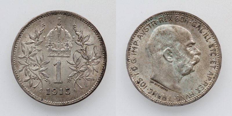 Österreich-Ungarn Franz Joseph I. 1 Krone 1915