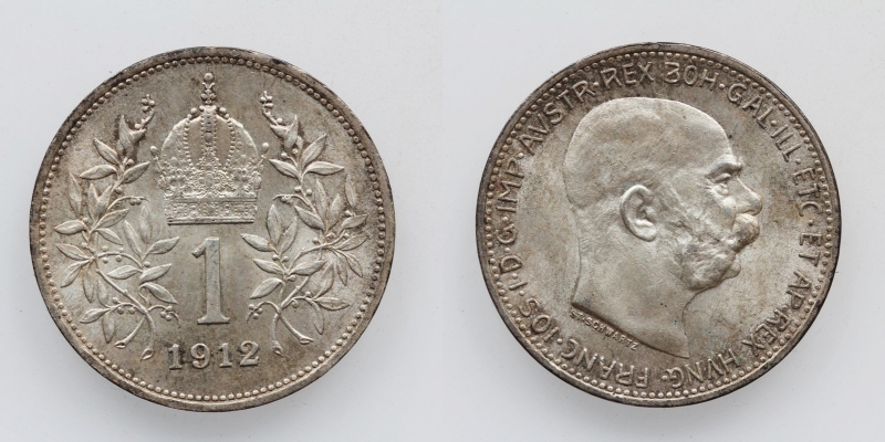 Österreich-Ungarn Franz Joseph I. 1 Krone 1912