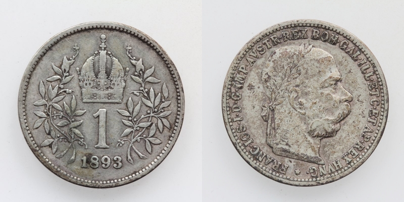 Österreich-Ungarn Franz Joseph I. 1 Krone 1893