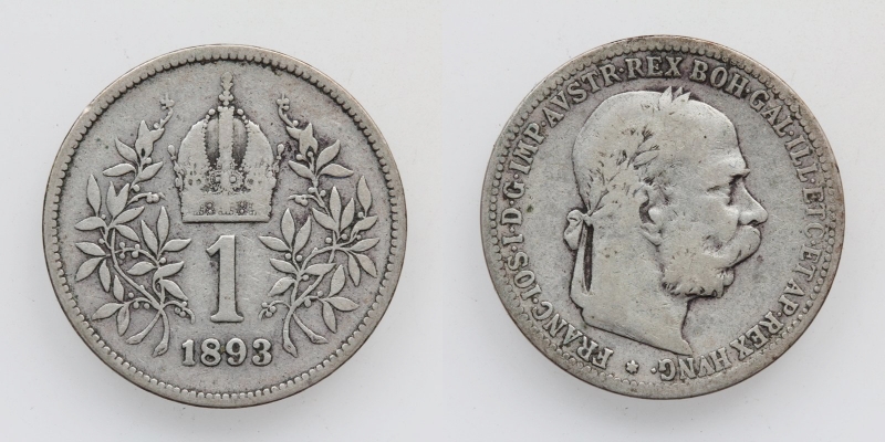 Österreich-Ungarn Franz Joseph I. 1 Krone 1893