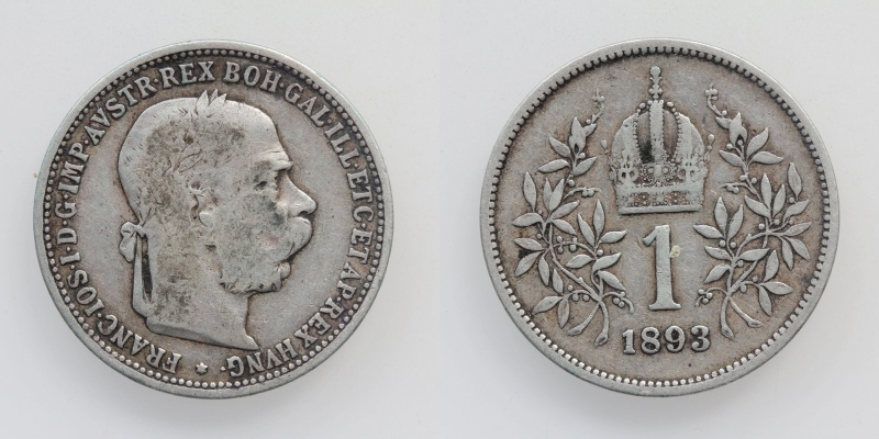 Österreich-Ungarn Franz Joseph I. 1 Krone 1893