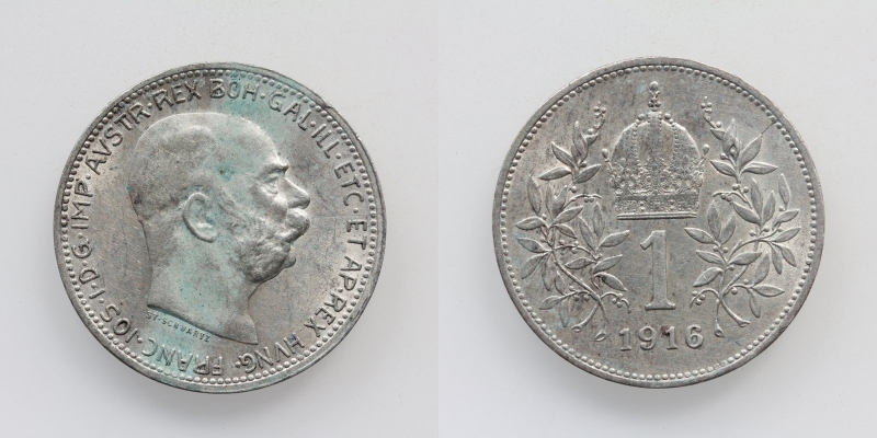 Österreich-Ungarn Franz Joseph I. 1 Krone 1916