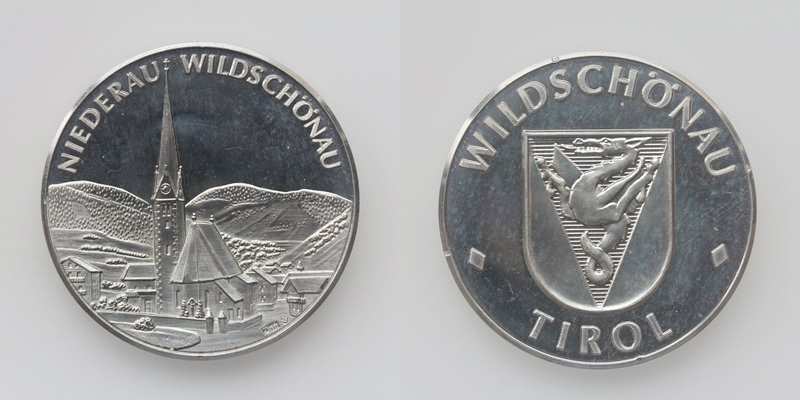 Tirol Zinn Medaille Niederau-Wildschönau o.J.